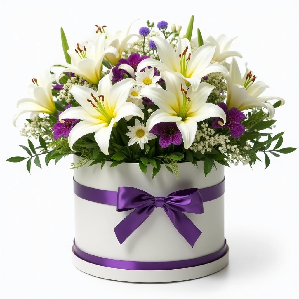 MOR PREMİUM KUTUDA KARIŞIK ARANJMAN