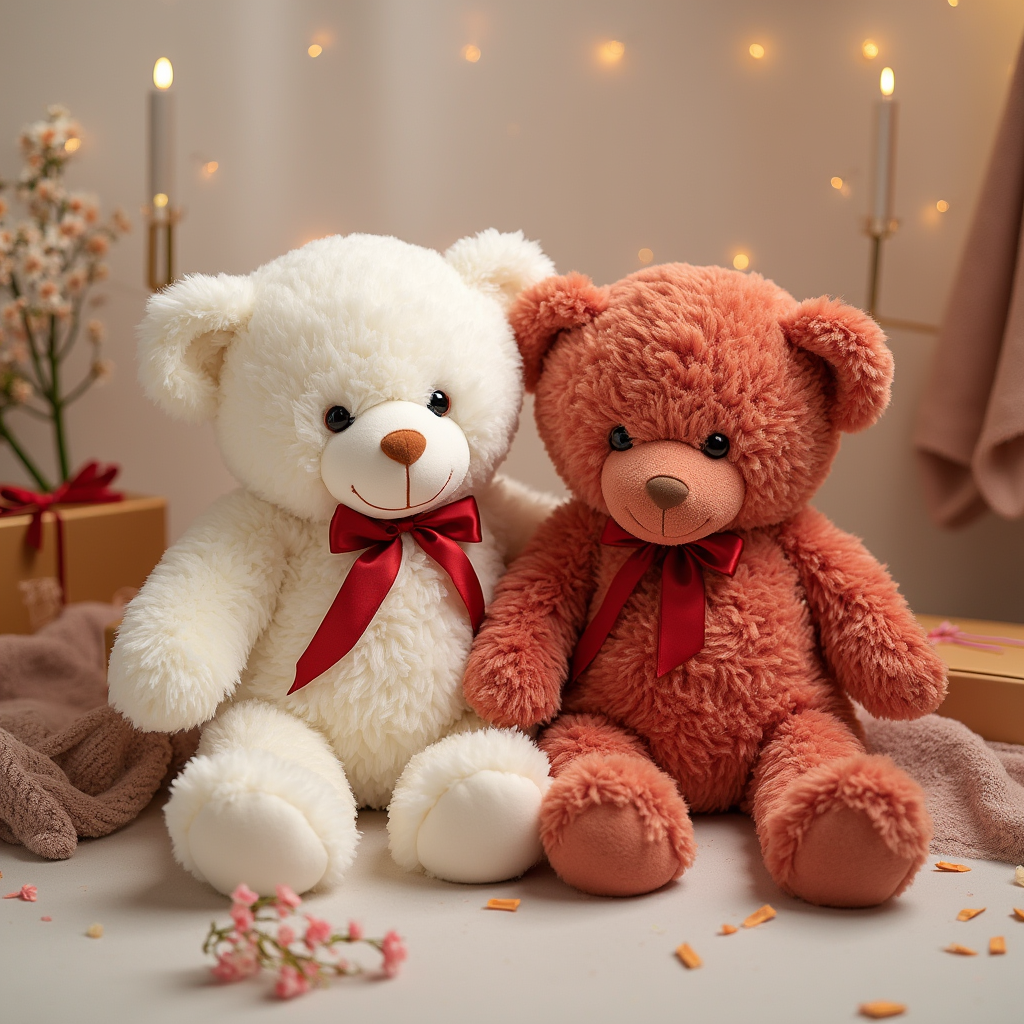 2 RENK MEVCUT PELUŞ AYI 50CM