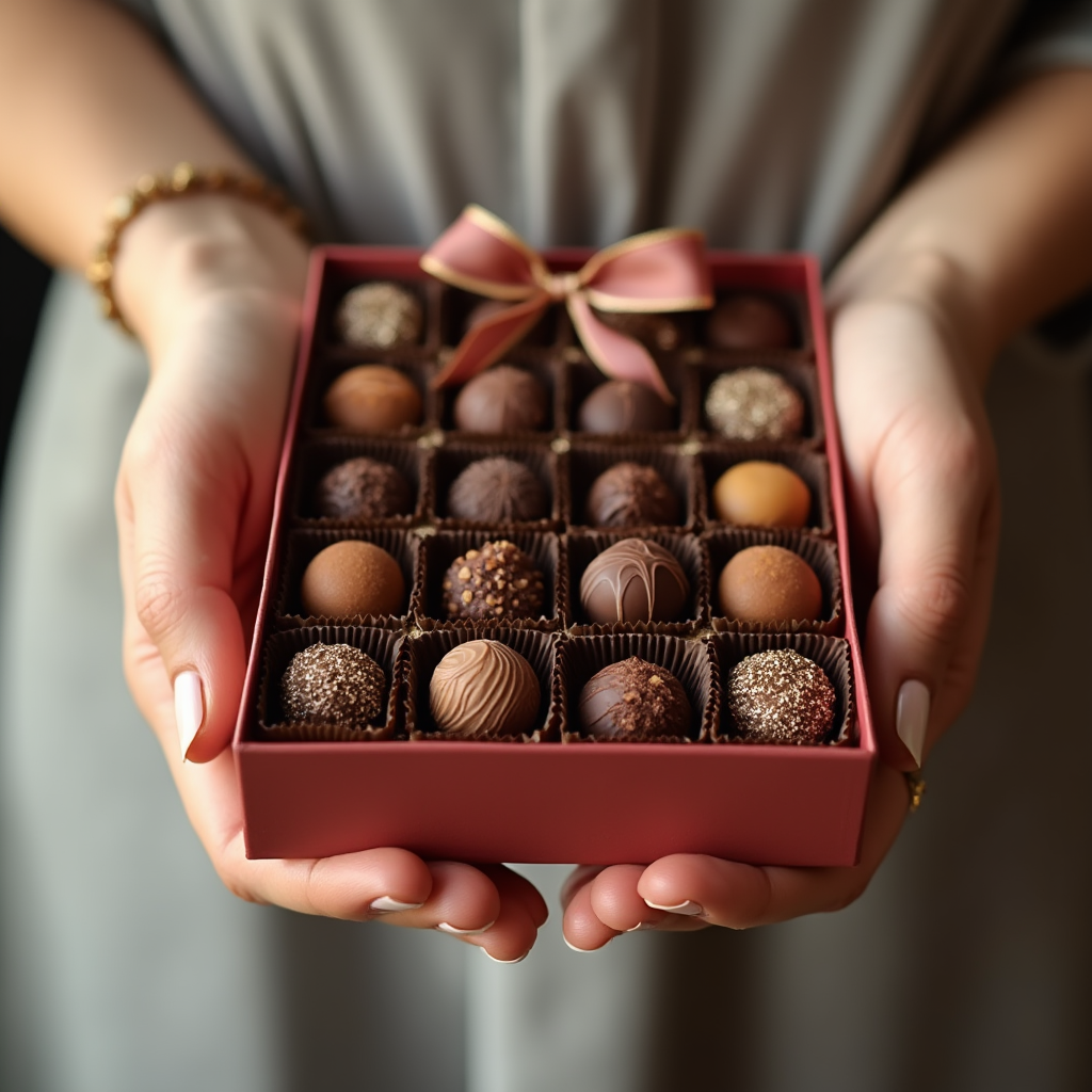 KURDELELİ ŞIK KUTUDA BELÇİKA ÇİKOLATASI (250GR)