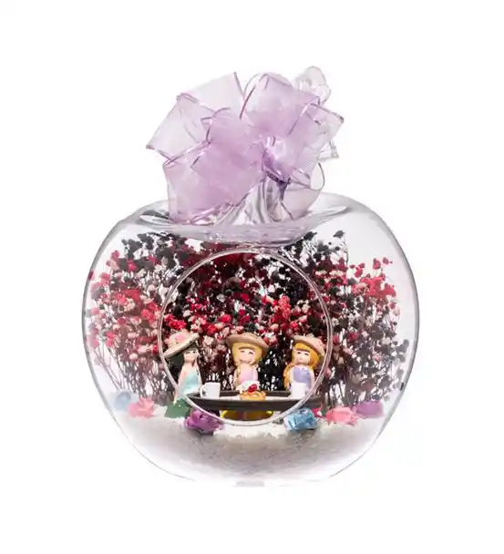 IŞIKLI KIRMIZI YAPAY GÜLDEN AYI