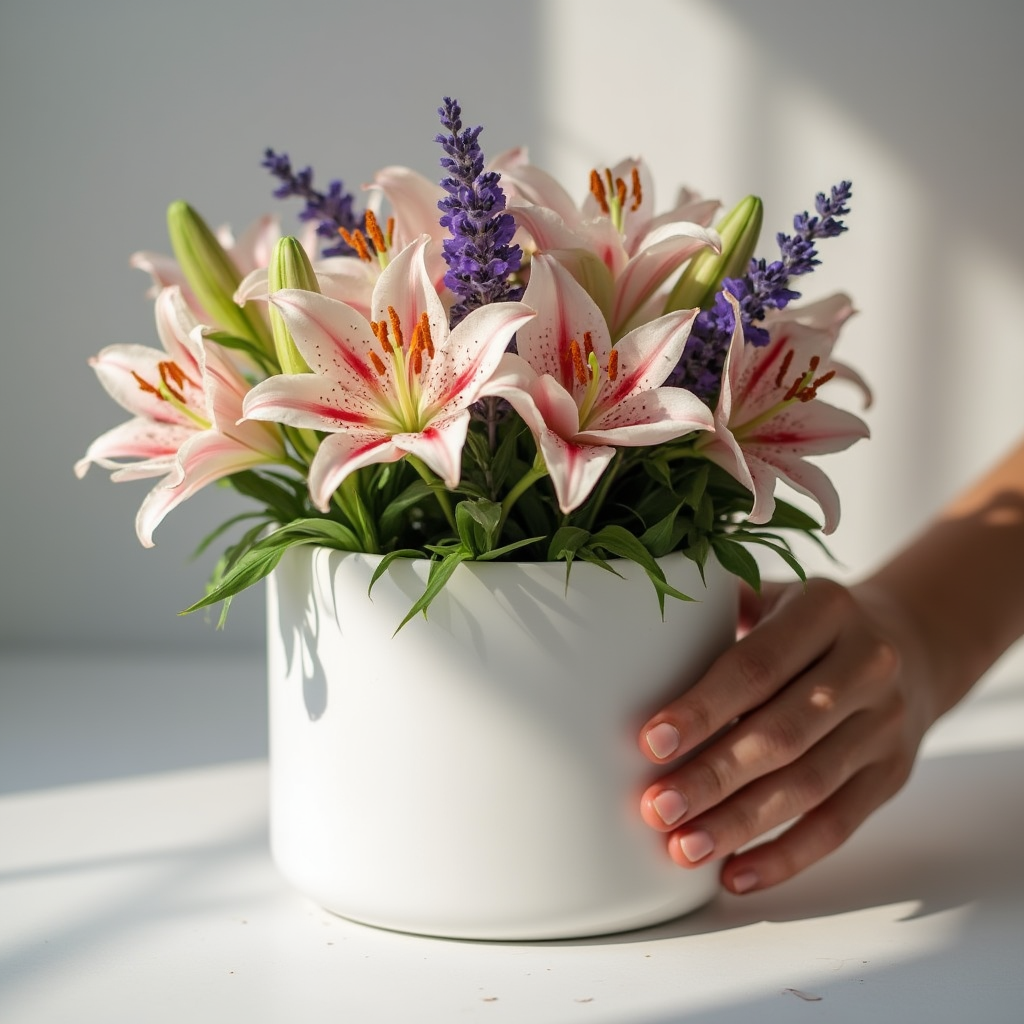 VAZODA 7 ADET LİLYUM LAVANTALAR İLE